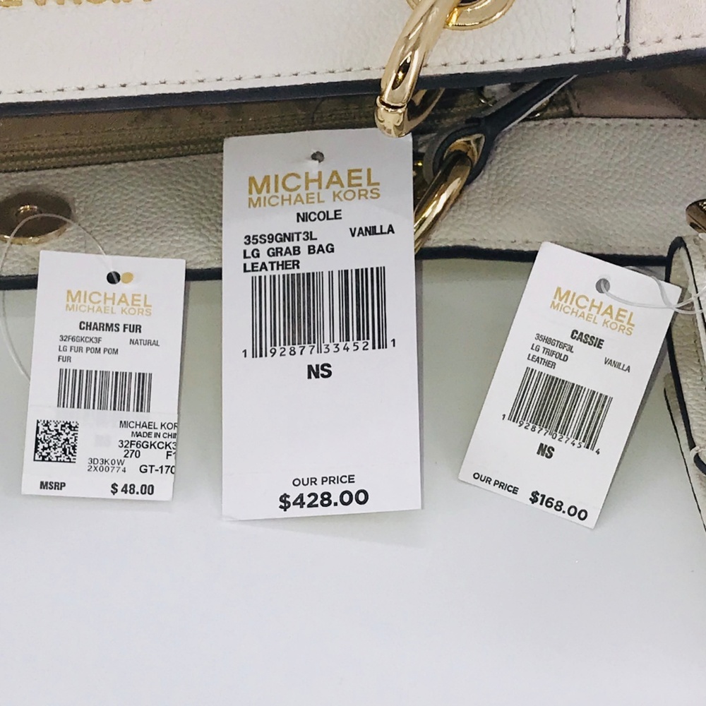 3PCS Michael Kors Nicole LG Grab Bag Wallet Charms - Picture 8 of 8